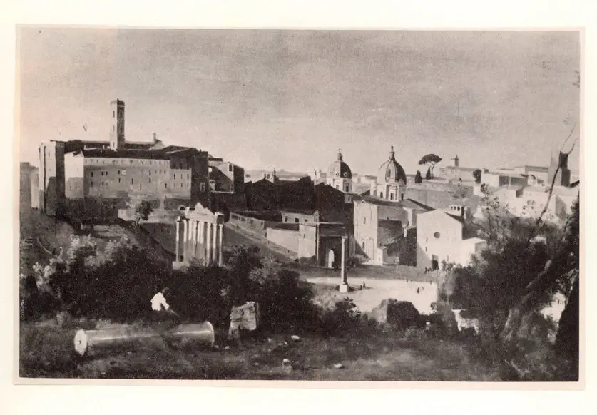 Anonimo , Corot, Jean-Baptiste-Camille - sec. XIX - View of the Roman Forum , fronte