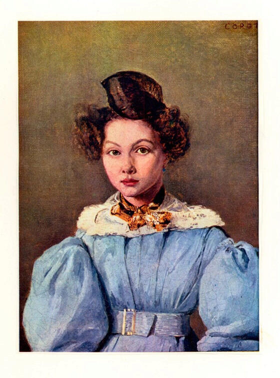 Anonimo , Corot, Jean-Baptiste-Camille - sec. XIX - Portrait de Mlle Sennegon, plustard Madame Bandot , fronte