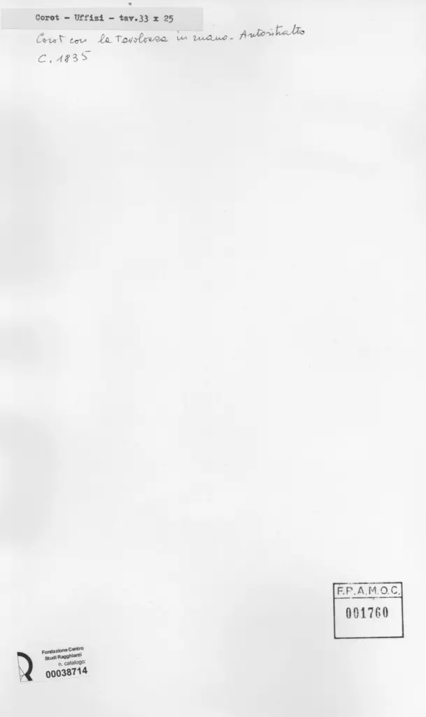 Anonimo , Corot, Jean-Baptiste-Camille - sec. XIX , retro