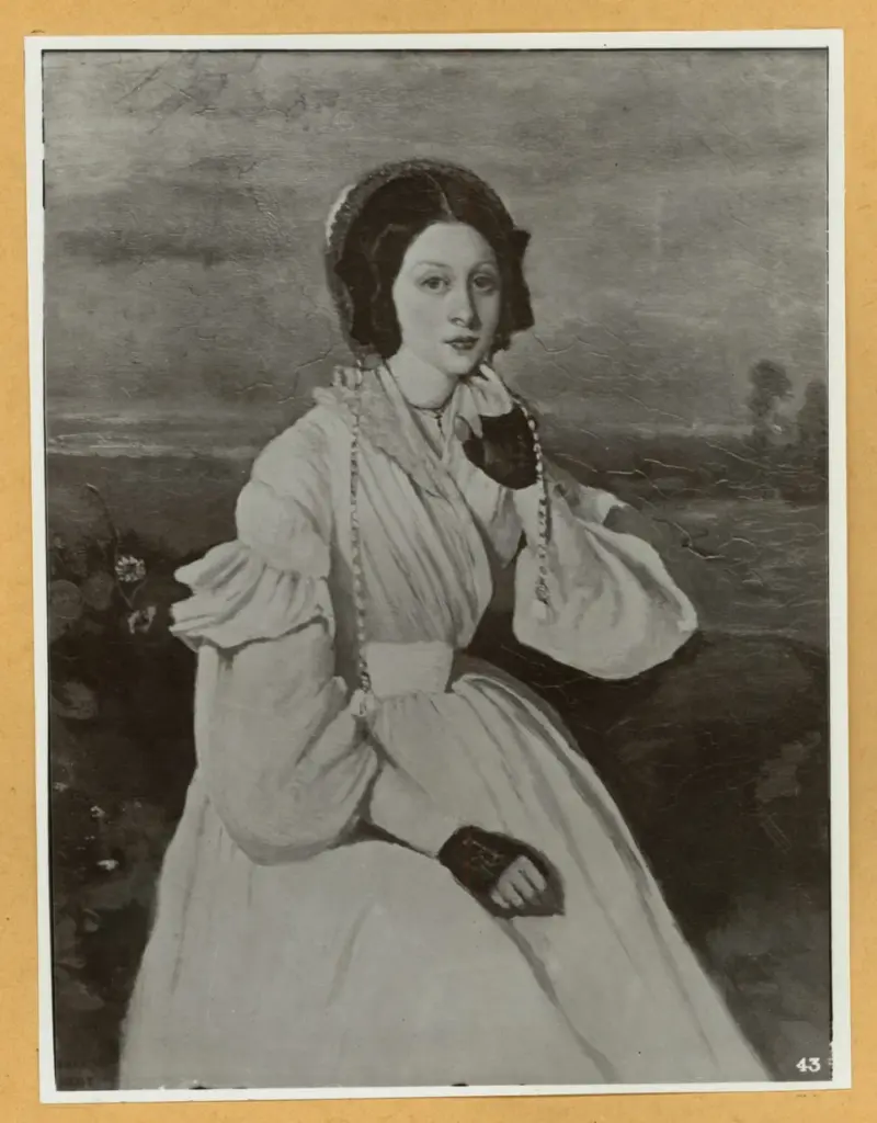 Anonimo , Corot, Jean-Baptiste-Camille - sec. XIX - La Signorina Sennegou, poi M.me Charmouillet , fronte