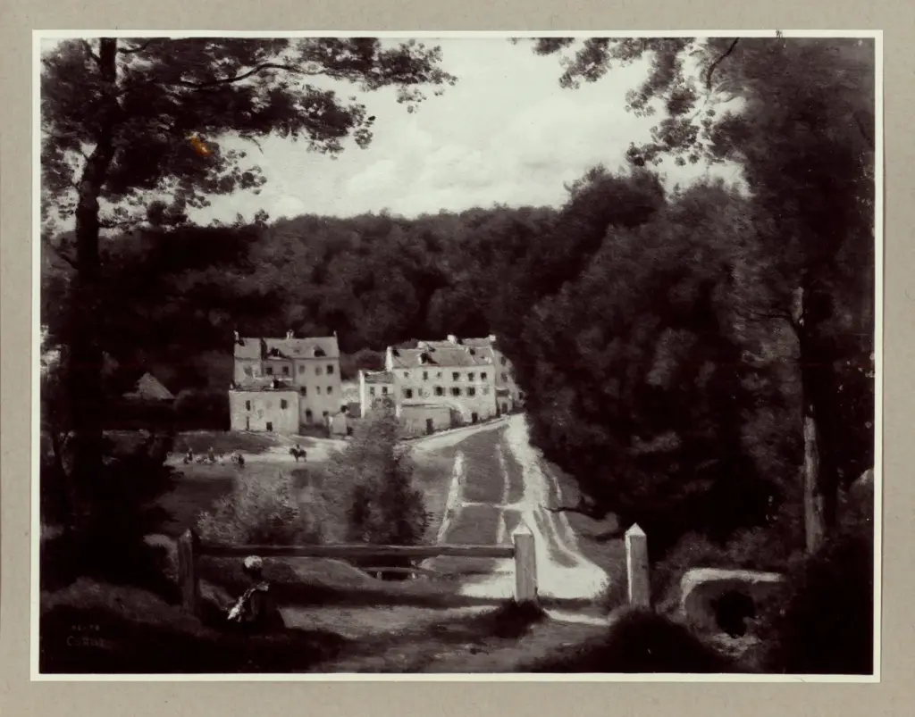 Anonimo , Corot, Jean-Baptiste-Camille - sec. XIX - Villa d'Auray , fronte