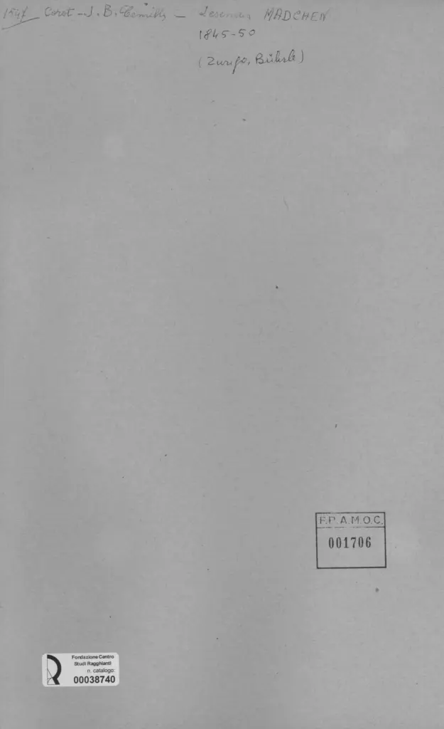 Anonimo , Corot, Jean-Baptiste-Camille - sec. XIX - Lesendes Madchen , retro