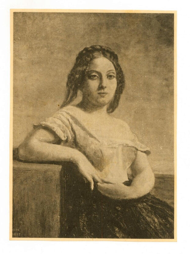 Anonimo , Corot, Jean-Baptiste-Camille - sec. XIX - La blonde Glasconne , fronte