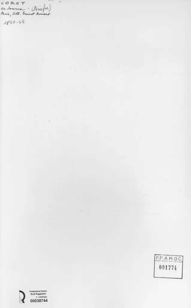 Anonimo , Corot, Jean-Baptiste-Camille - sec. XIX - La source , retro