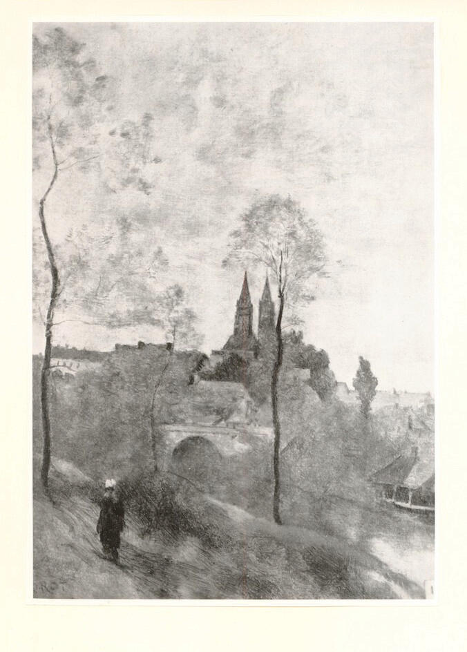 Anonimo , Corot, Jean-Baptiste-Camille - sec. XIX - View of Saint-Lo , fronte
