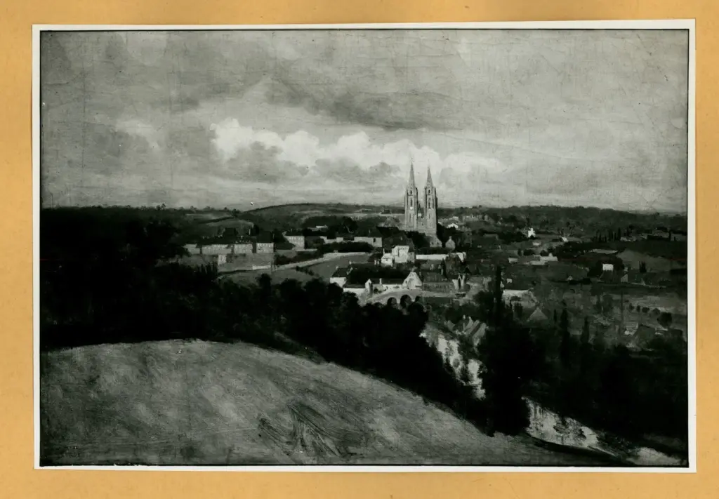 Anonimo , Corot, Jean-Baptiste-Camille - sec. XIX - Veduta di Saint-Lo , fronte