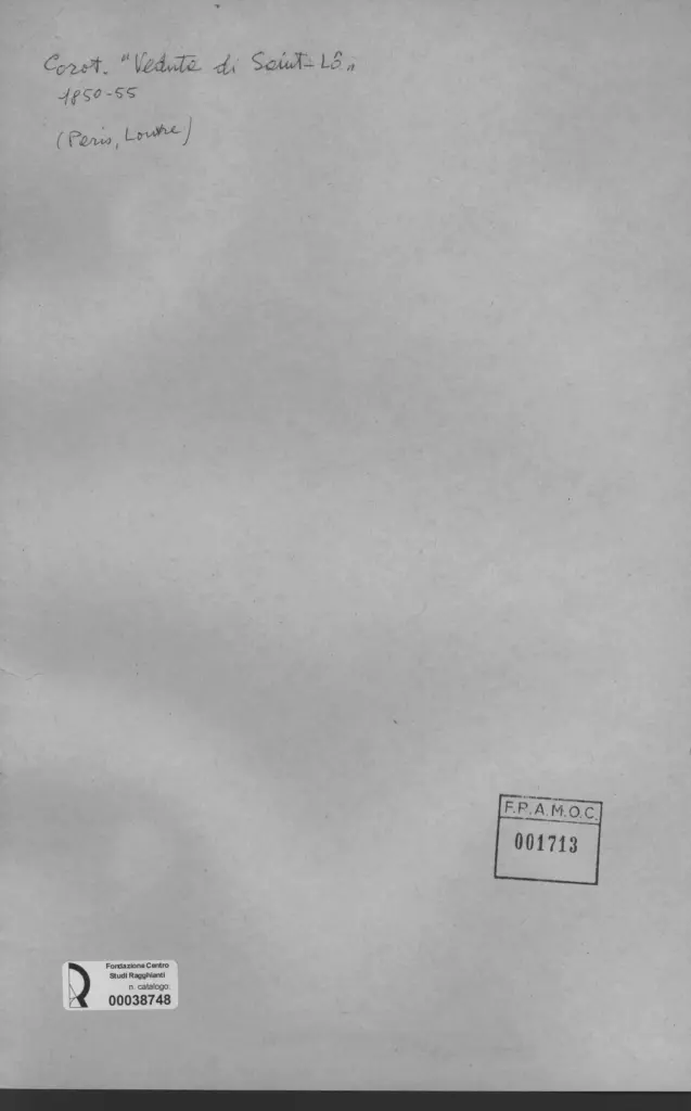 Anonimo , Corot, Jean-Baptiste-Camille - sec. XIX - Veduta di Saint-Lo , retro