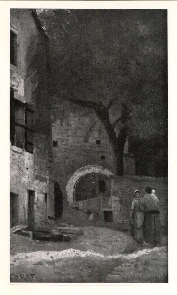 Anonimo , Corot, Jean-Baptiste-Camille - sec. XIX - Alise-Sainte-Reine, la fontaine Jacols , fronte