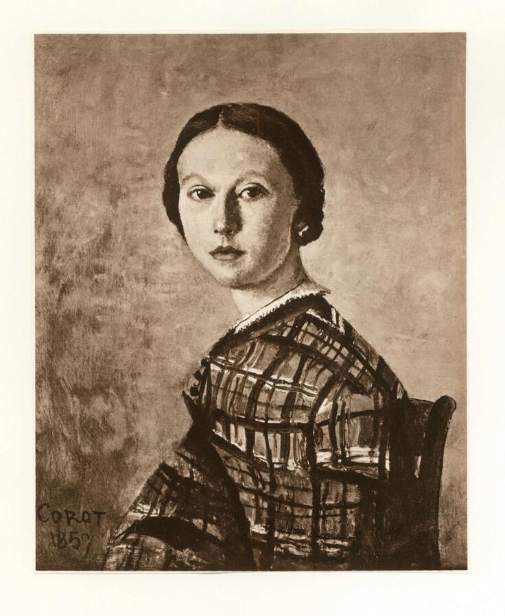 Anonimo , Corot, Jean-Baptiste-Camille - sec. XIX - Bildnis eines jugen Madchens , fronte