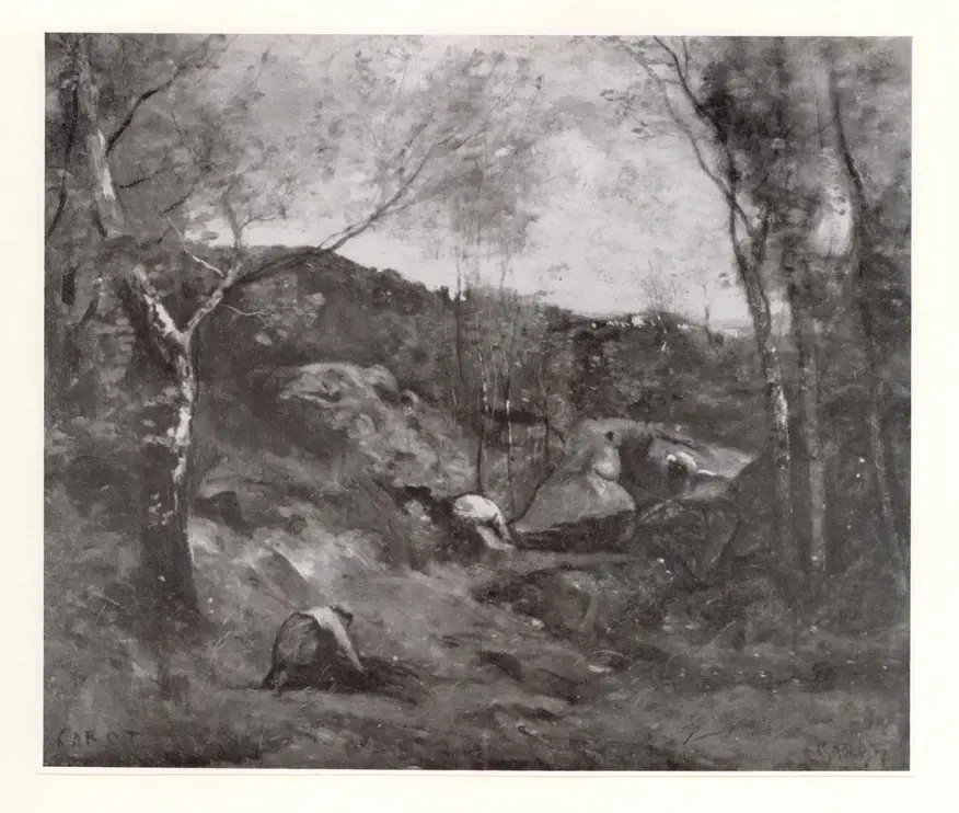 Anonimo , Corot, Jean-Baptiste-Camille - sec. XIX - Fontainebleau, le chaos , fronte