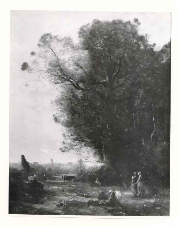 Anonimo , Corot, Jean-Baptiste-Camille - sec. XIX - Le dormoire communal, le soir , fronte