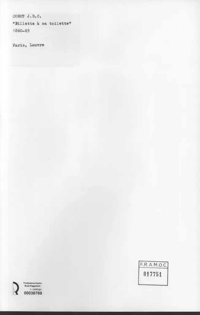 Anonimo , Corot, Jean-Baptiste-Camille - sec. XIX - Fillette &agrave; sa toilette , retro