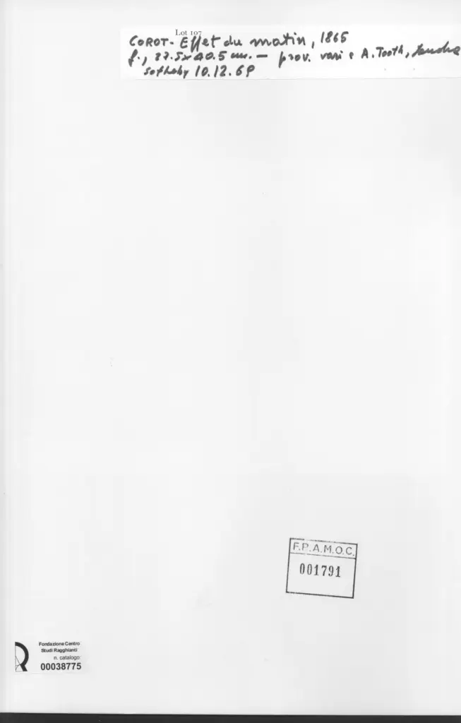 Anonimo , Corot, Jean-Baptiste-Camille - sec. XIX - Effet du matin , retro