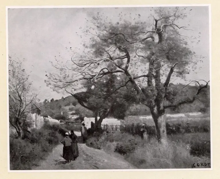 Anonimo , Corot, Jean Baptiste Camille - sec. XIX - Ansicht von Marcoussis , fronte