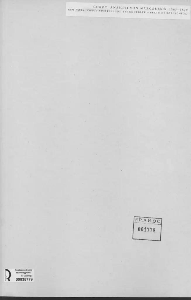 Anonimo , Corot, Jean Baptiste Camille - sec. XIX - Ansicht von Marcoussis , retro