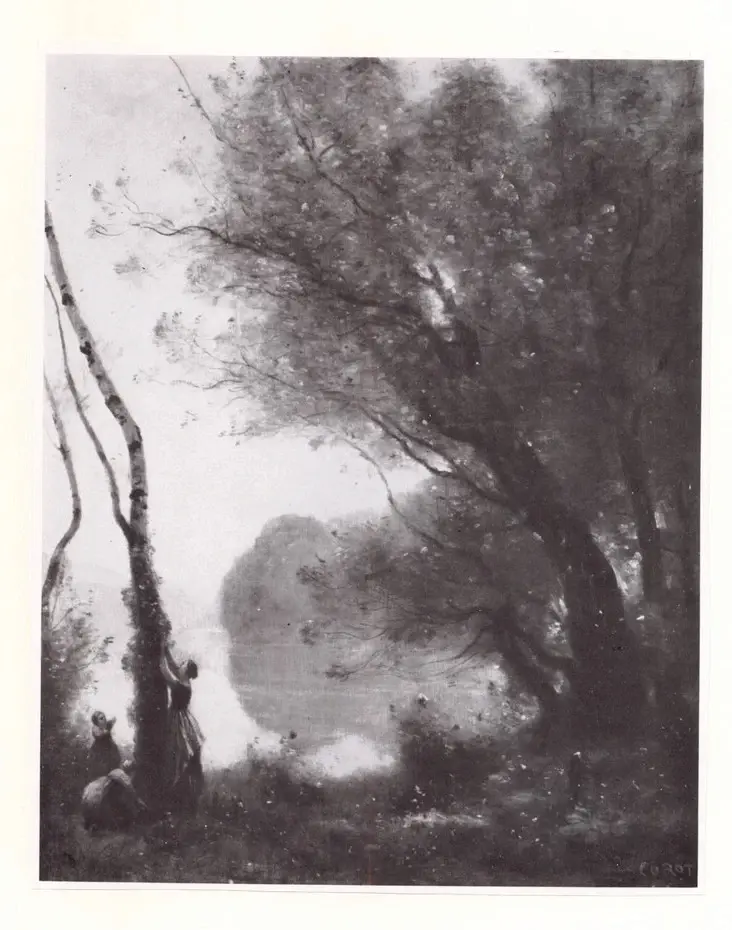 Anonimo , Corot, Jean Baptiste Camille - sec. XIX - La cueillette &agrave; Mortefontaine , fronte