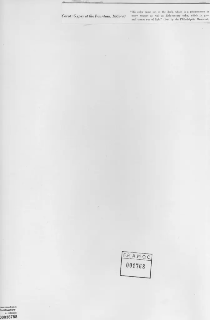 Anonimo , Corot, Jean-Baptiste-Camille - sec. XIX - Gypsy at the fountain , retro