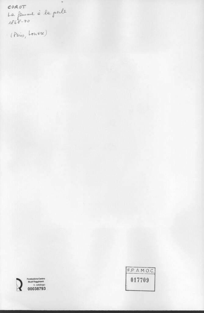 Anonimo , Corot, Jean-Baptiste-Camille - sec. XIX - La femme à la perle , retro