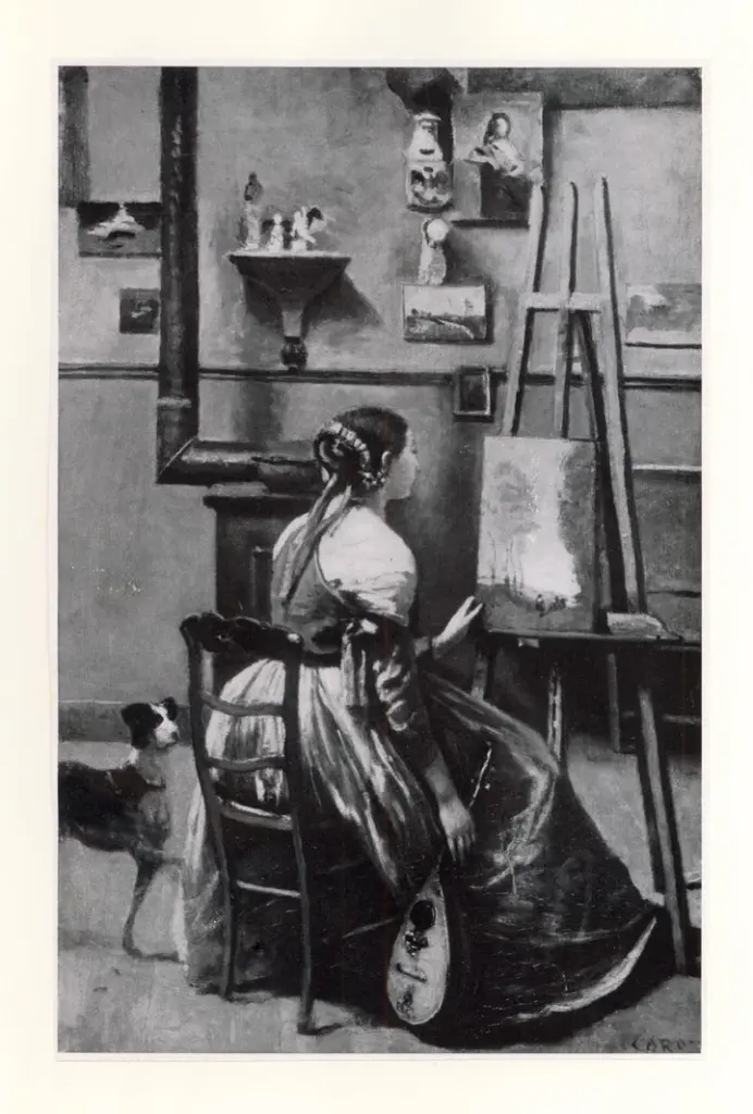 Anonimo , Corot, Jean-Baptiste-Camille - sec. XIX - Das Atelier des Kunstlers , fronte