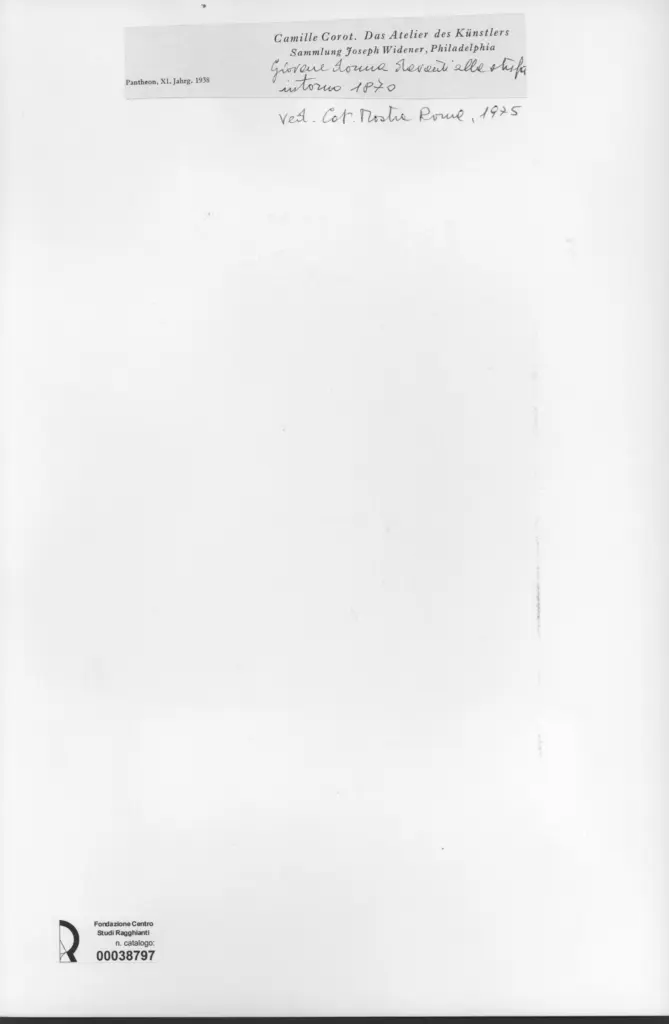 Anonimo , Corot, Jean-Baptiste-Camille - sec. XIX - Das Atelier des Kunstlers , retro