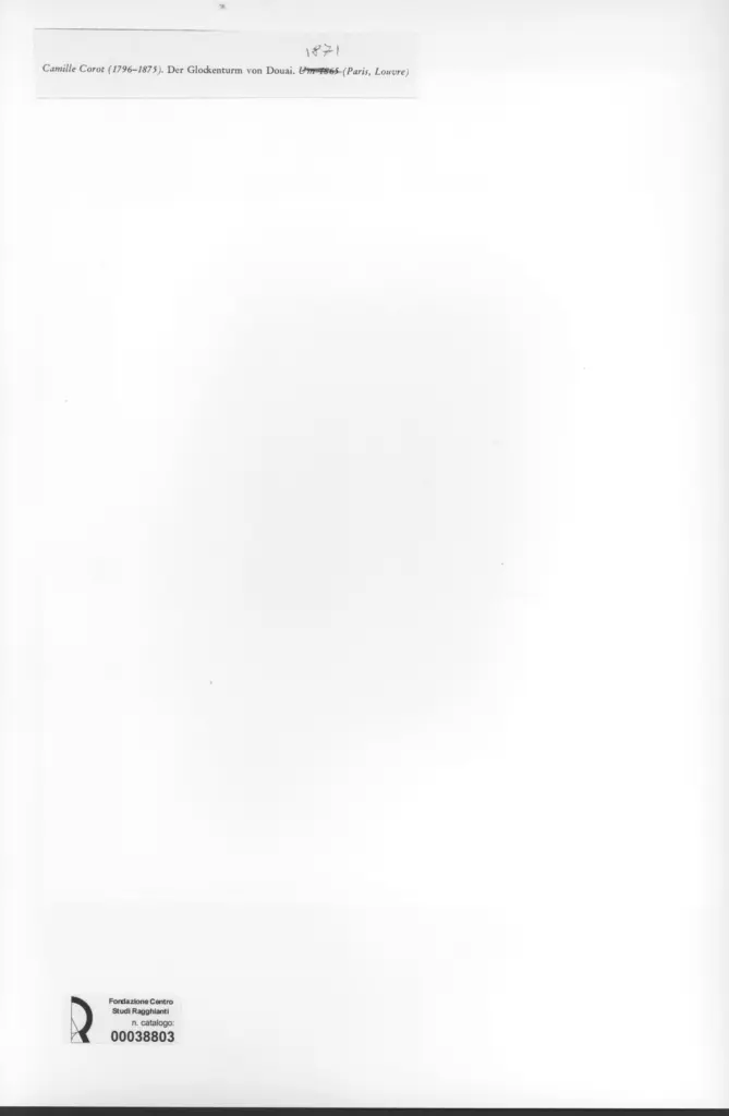 Anonimo , Corot, Jean-Baptiste-Camille - sec. XIX - Der Glockenturm von Douai , retro