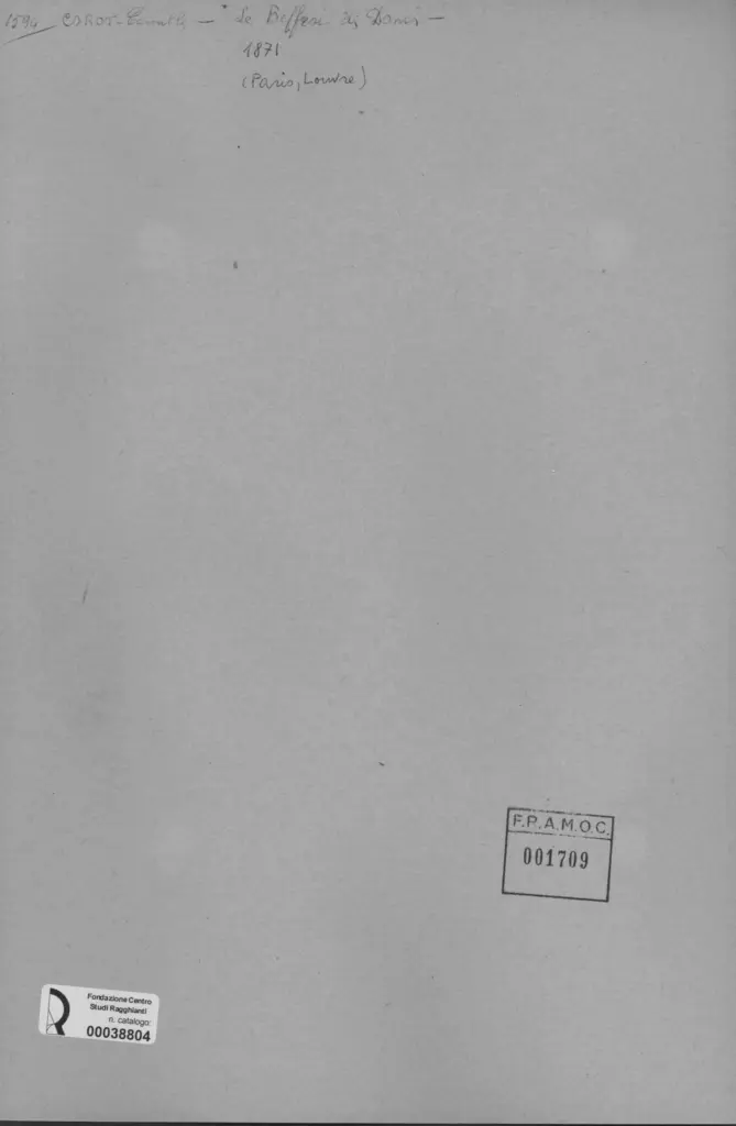 Anonimo , Corot, Jean-Baptiste-Camille - sec. XIX - Le Beffroi de Donai , retro