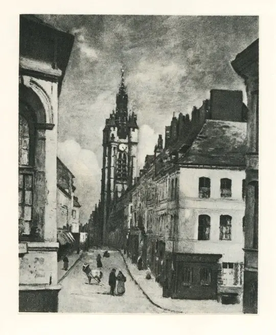 Anonimo , Corot, Jean-Baptiste-Camille - sec. XIX - Beffroi de Douai , fronte
