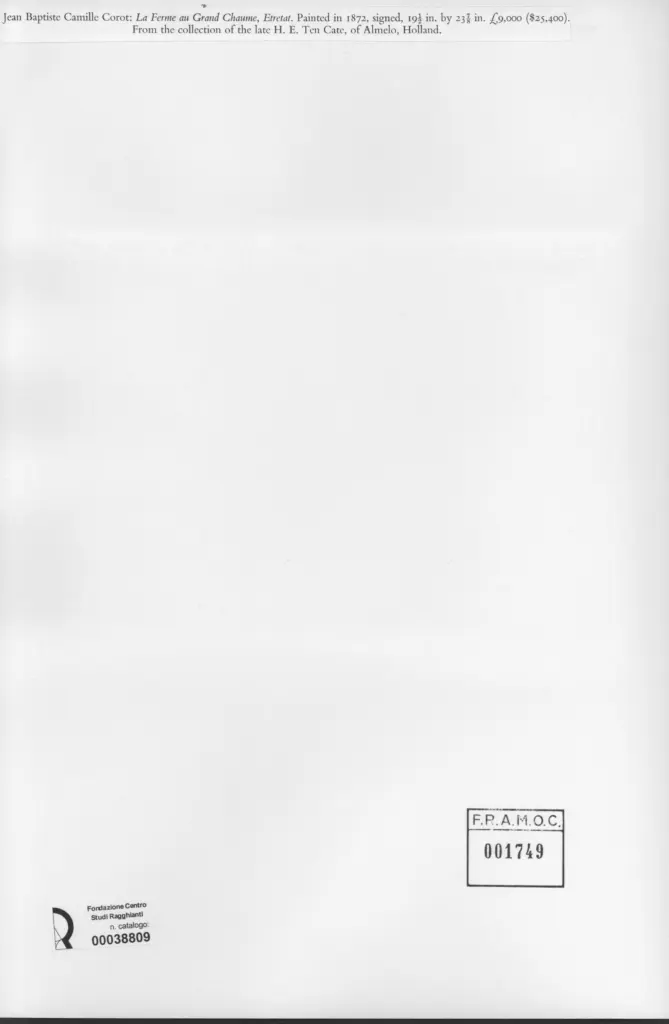 Anonimo , Corot, Jean-Baptiste-Camille; sec. XIX; , retro