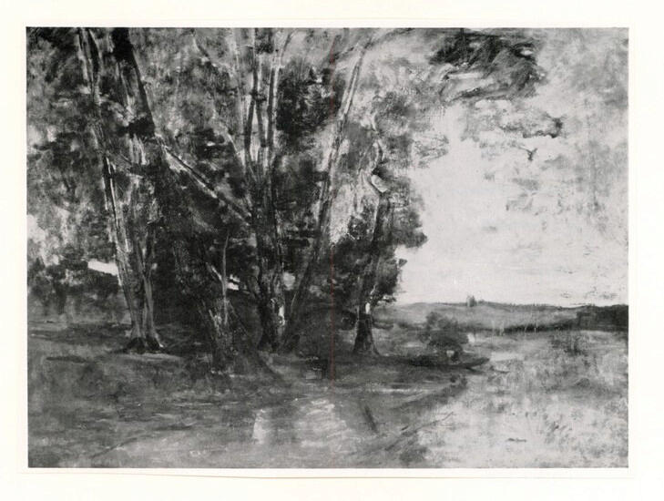 Anonimo , Corot, Jean-Baptiste-Camille - sec. XIX - La barque sur l'étang , fronte