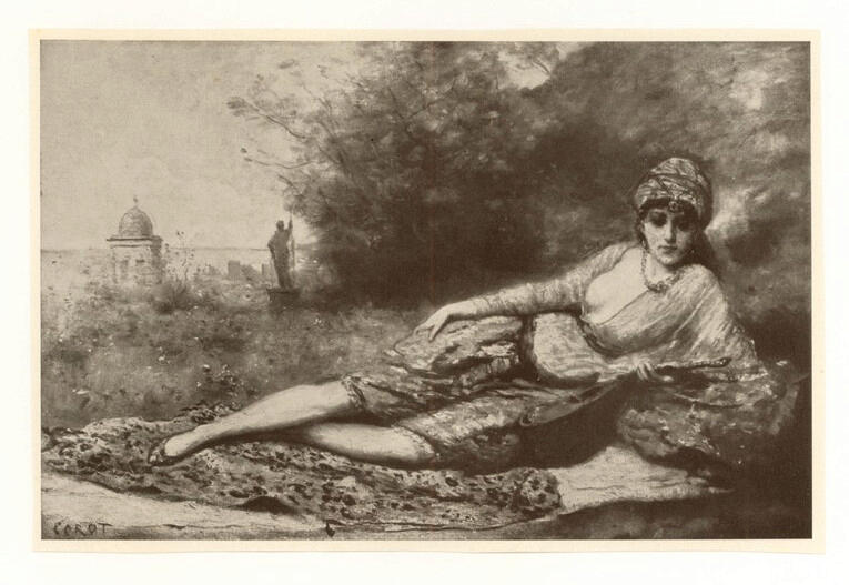 Anonimo , Corot, Jean-Baptiste-Camille - sec. XIX - Odaliske , fronte