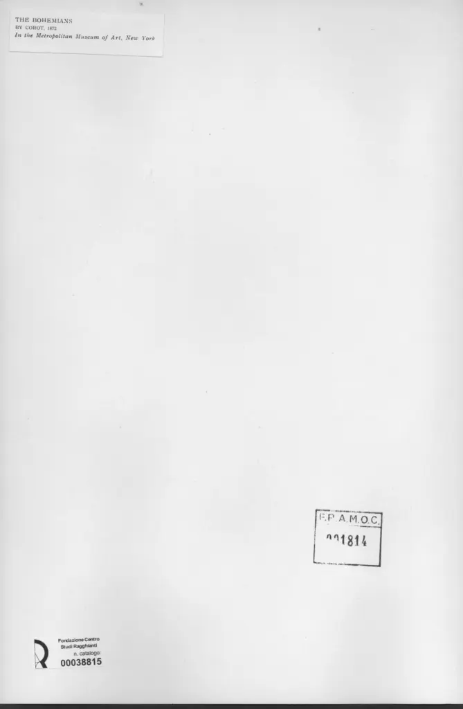 Anonimo , Corot, Jean Baptiste Camille - sec. XIX - The Bohemians , retro