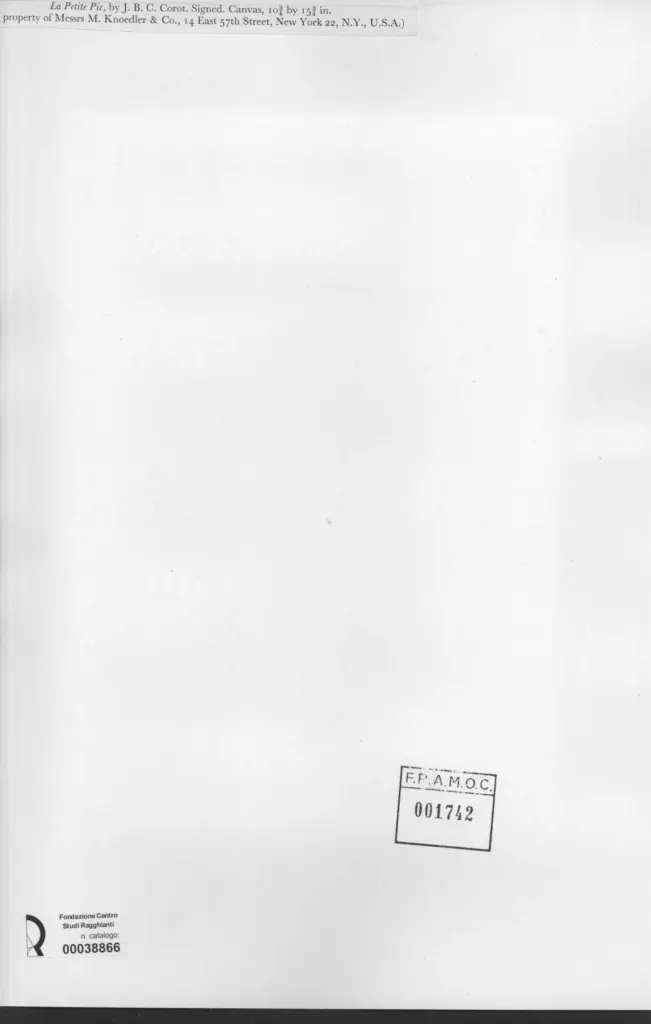 Anonimo , Corot, Jean Baptiste Camille - sec. XIX - La Petite Pie , retro