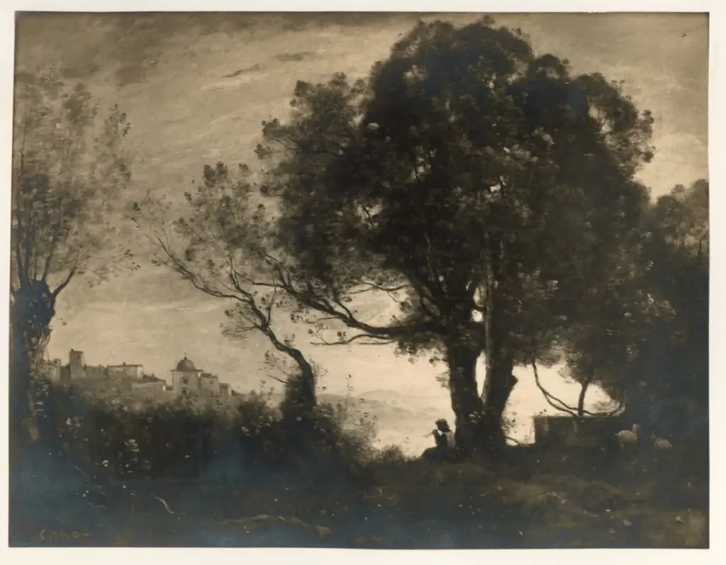 Anonimo , Corot, Jean Baptiste Camille - sec. XIX - Veduta di Castel Gandolfo , fronte