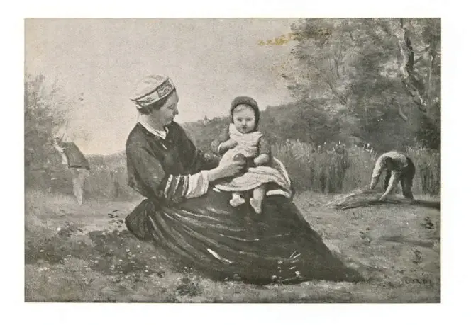 Anonimo , Corot, Jean Baptiste Camille - sec. XIX - La famiglia del mietitore , fronte