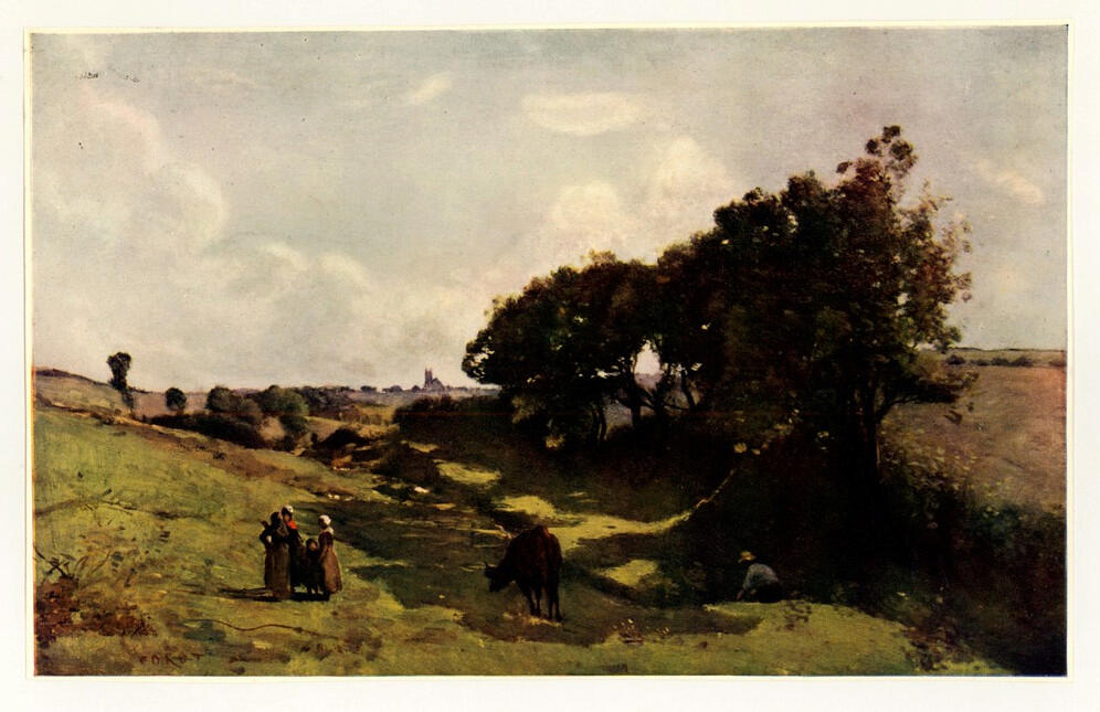 Anonimo , Corot, Jean Baptiste Camille - sec. XIX - Le vallon , fronte