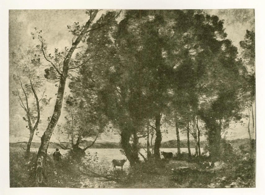 Anonimo , Corot, Jean Baptiste Camille - sec. XIX - Landscape , fronte