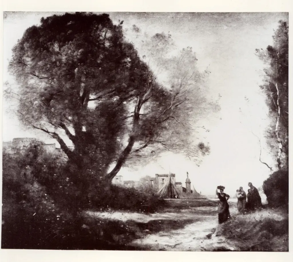 Anonimo , Corot, Jean Baptiste Camille - sec. XIX - Paysage d'Italie , fronte