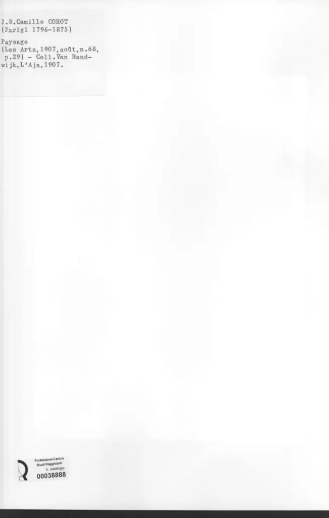 Anonimo , Corot, Jean Baptiste Camille , retro