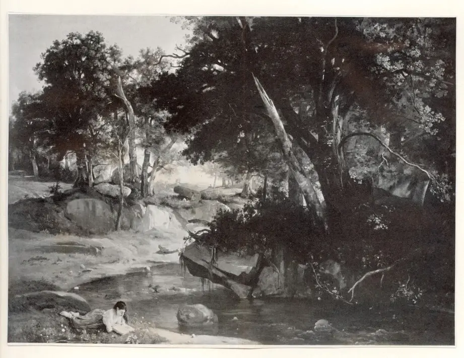 Anonimo , Corot, Jean Baptiste Camille - sec. XIX - Forest of Fontainebleau , fronte