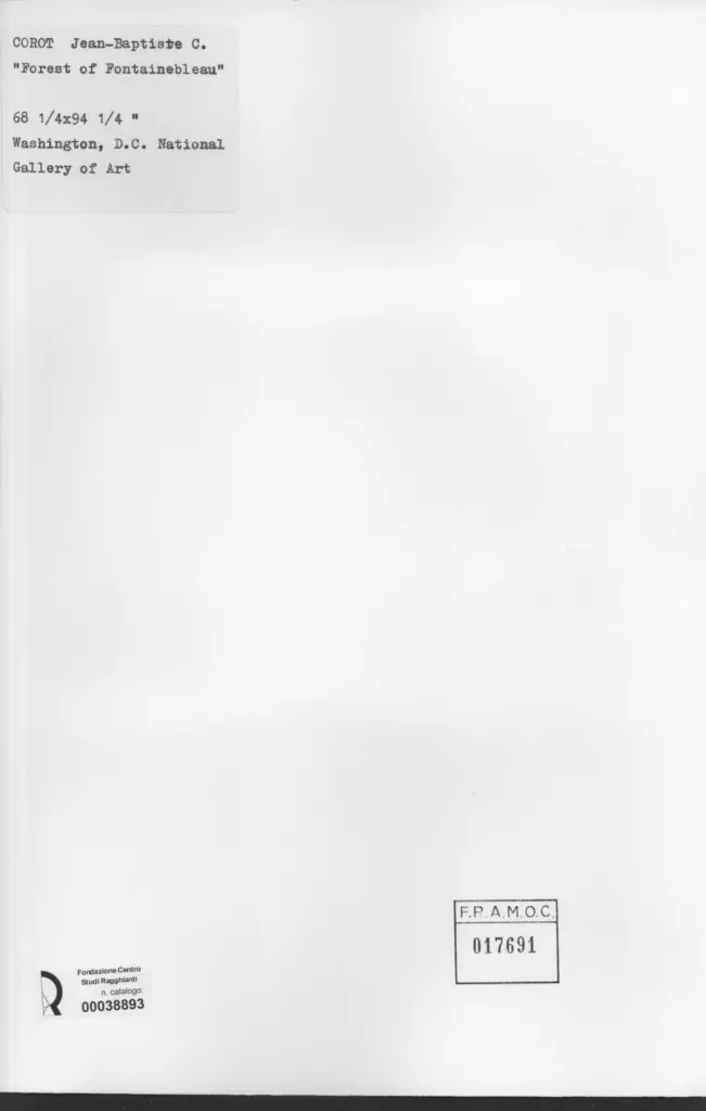 Anonimo , Corot, Jean Baptiste Camille - sec. XIX - Forest of Fontainebleau , retro