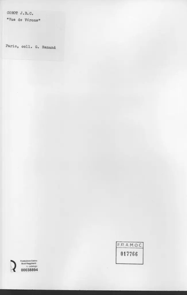 Anonimo , Corot, Jean Baptiste Camille - sec. XIX - Vue de Vérone , retro