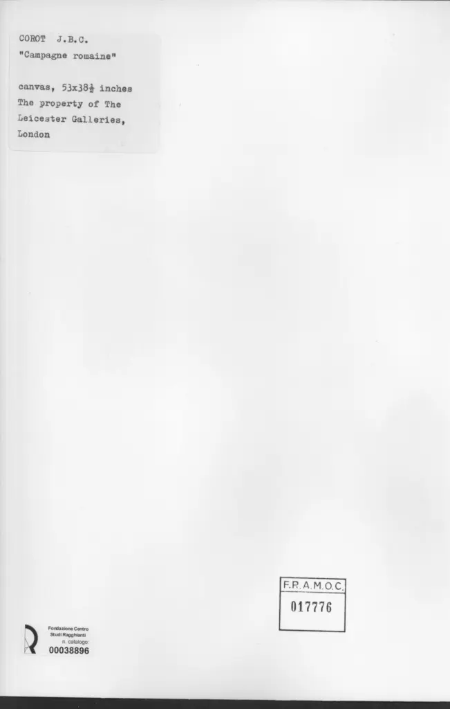 Anonimo , Corot, Jean Baptiste Camille , retro