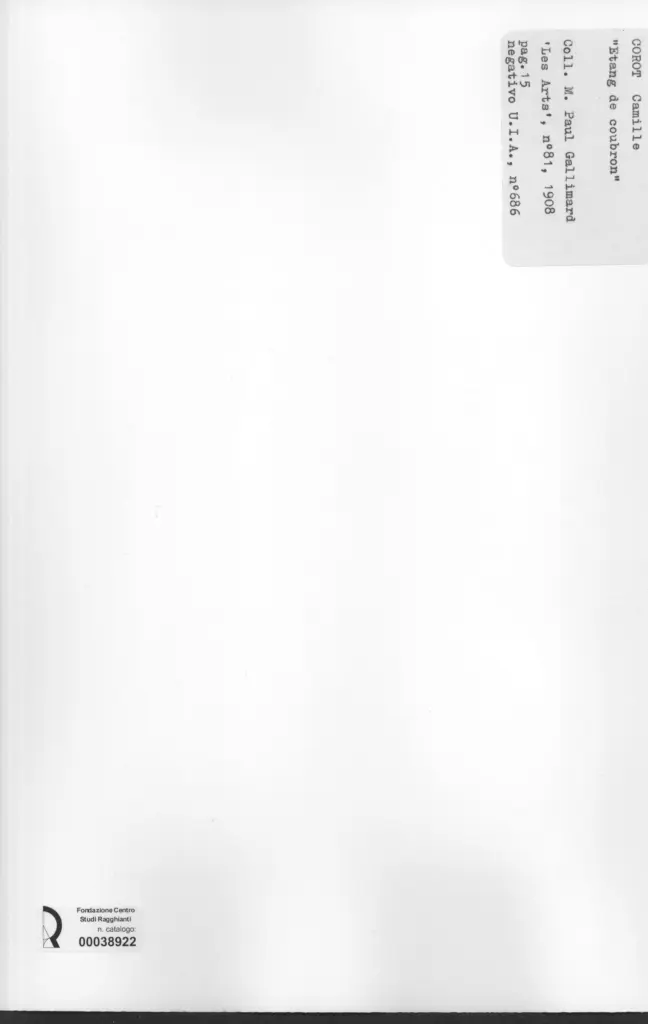 Anonimo , Corot, Jean Baptiste Camille - sec. XIX - Etang de coubron , retro