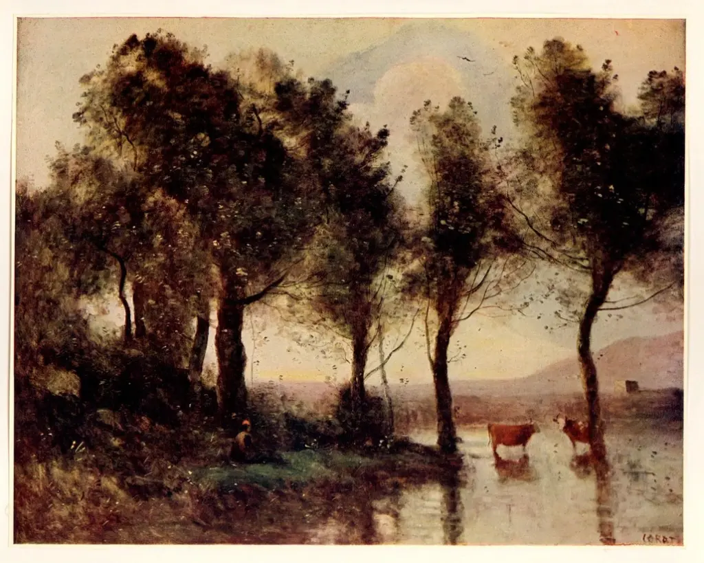 Anonimo , Corot, Jean Baptiste Camille - sec. XIX - L'etang , fronte