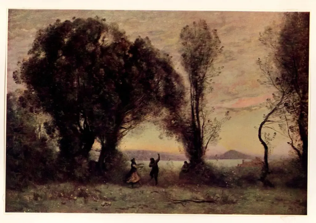 Anonimo , Corot, Jean Baptiste Camille - sec. XIX - Danse des bergers de sorrente , fronte