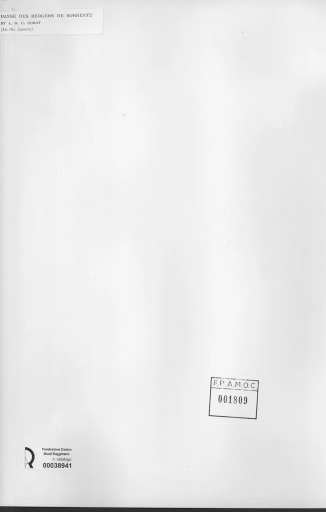 Anonimo , Corot, Jean Baptiste Camille - sec. XIX - Danse des bergers de sorrente , retro