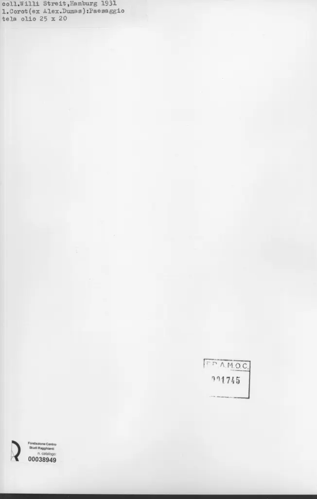 Anonimo , Corot, Jean Baptiste Camille , retro