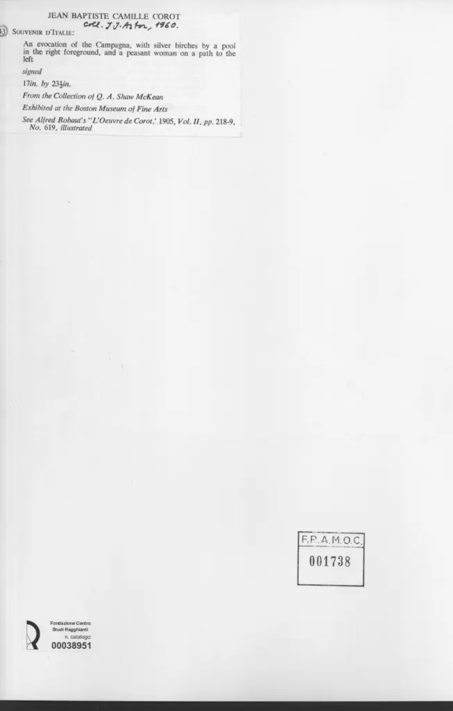 Anonimo , Corot, Jean Baptiste Camille , retro