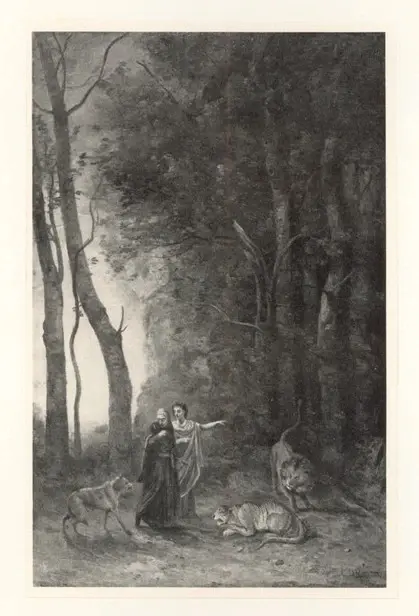 Anonimo , Corot, Jean Baptiste Camille - sec. XIX - Dante and Virgil , fronte