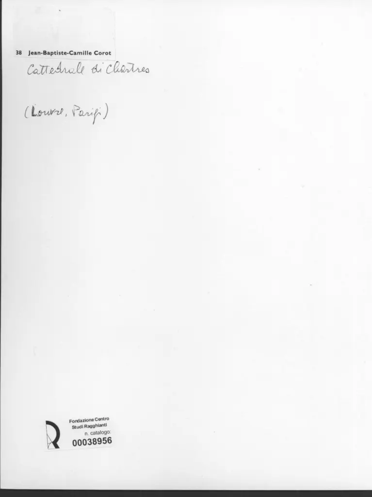Anonimo , Corot, Jean Baptiste Camille - sec. XIX - Cattedrale di Chartres , retro